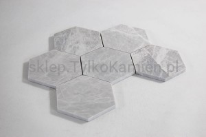Mozaika marmurowa Nordic (duże heksagony) 27 x 30,5 x 1 cm szczotkowana 