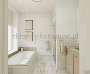 Wizualizacja: Mozaika marmurowa classic biało-szara