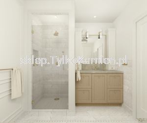 Wizualizacja: płytki Statuario