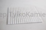 Mozaika marmurowa mniejsza kostka mleczno-biała 29,5 x 29,5 x 1 cm matowa