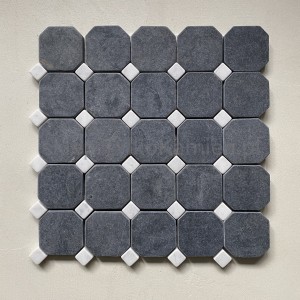 mozaika marmurowa classic grafitowo-biała matowa 