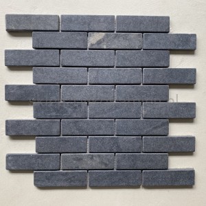 mozaika marmurowa Loft grafitowa (cegiełki) matowa