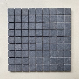 mozaika marmurowa Loft grafitowa drobna kostka matowa