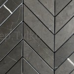 Mozaika marmurowa jodełka francuska brązowa 24,1 x 29 x 1 cm matowa