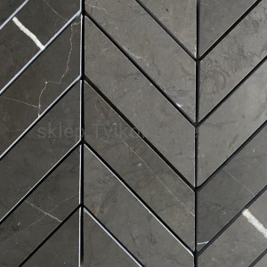 Mozaika marmurowa jodełka francuska brązowa 24,1 x 29 x 1 cm matowa