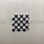 Mozaika marmurowa efektowna czarno-biała 35x35x1cm polerowana