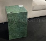 Mobilny stolik postument z marmuru Verde Gwatemala 39x39x60h  proj. Ania Stańczyk