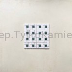 Mozaika marmurowa art deco biało-zielona 30,5 x 30,5 x 1 cm polerowana