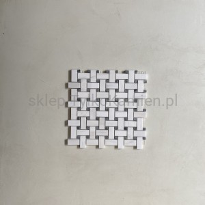 Mozaika marmurowa retro biało-szara 33,5 x 33,5 x 1 cm matowa