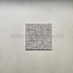 Marmurowa mozaika drobna kostka szara 31,1 x 31,1 x1 cm polerowana