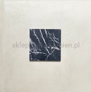 Płytki kamienne czarny marmur z białym użyleniem