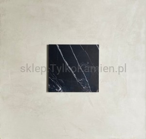 Płytki kamienne czarny marmur z białym użyleniem