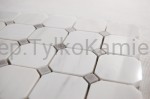 Mozaika marmurowa classic biało-szara 30,5 x 30,5 x 1 cm polerowana